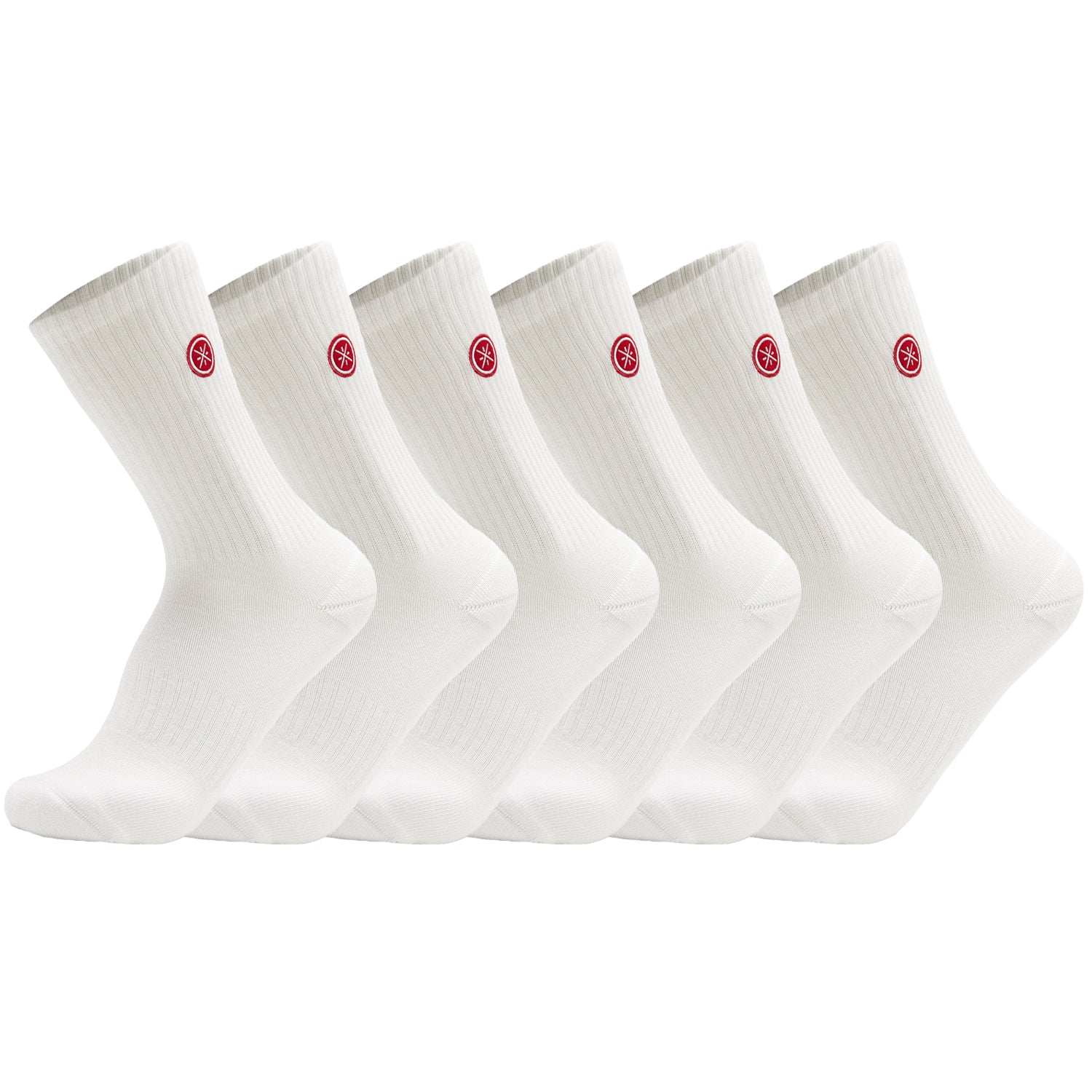6 Pairs White Wade Socks | Comfortable & Breathable