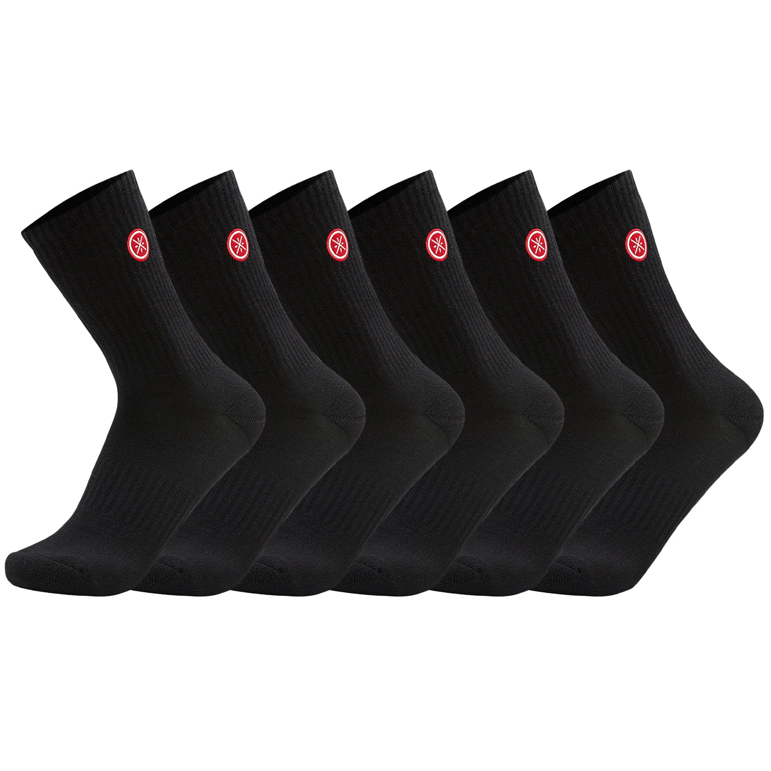 6-Pack Black Wade Socks for Men | Comfort & Durability